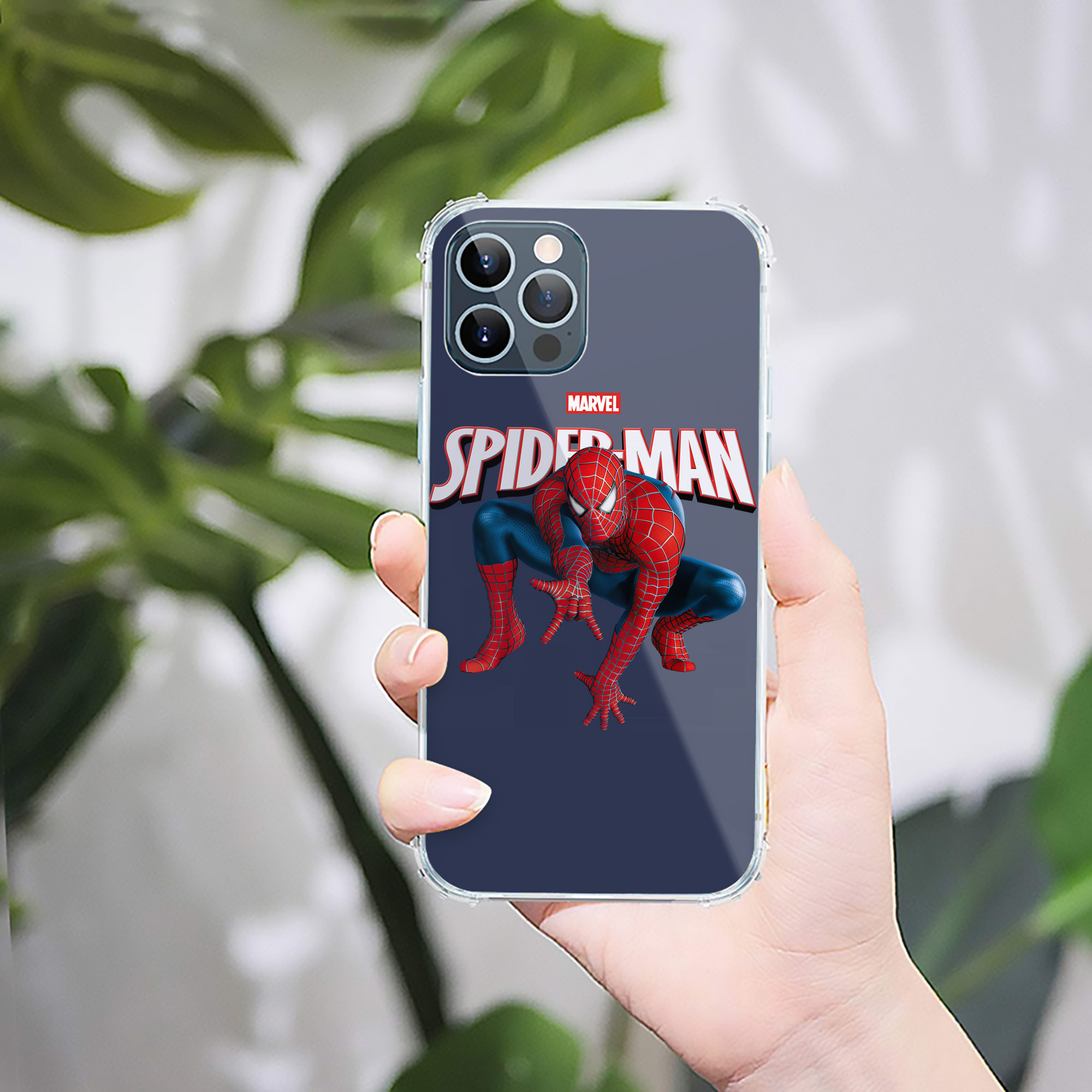 （画像用） Spider Man スパイダーマン 【iPhone 12シリーズ対応】透明スマホケース（クリアソフトケース）